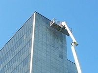 Vattenfall-Fassade nach Beschichtung