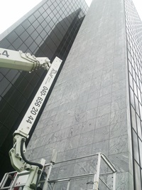 Vattenfall-Fassade nach Beschichtung 1