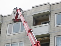 Beschichtungsarbeiten an der Fassade